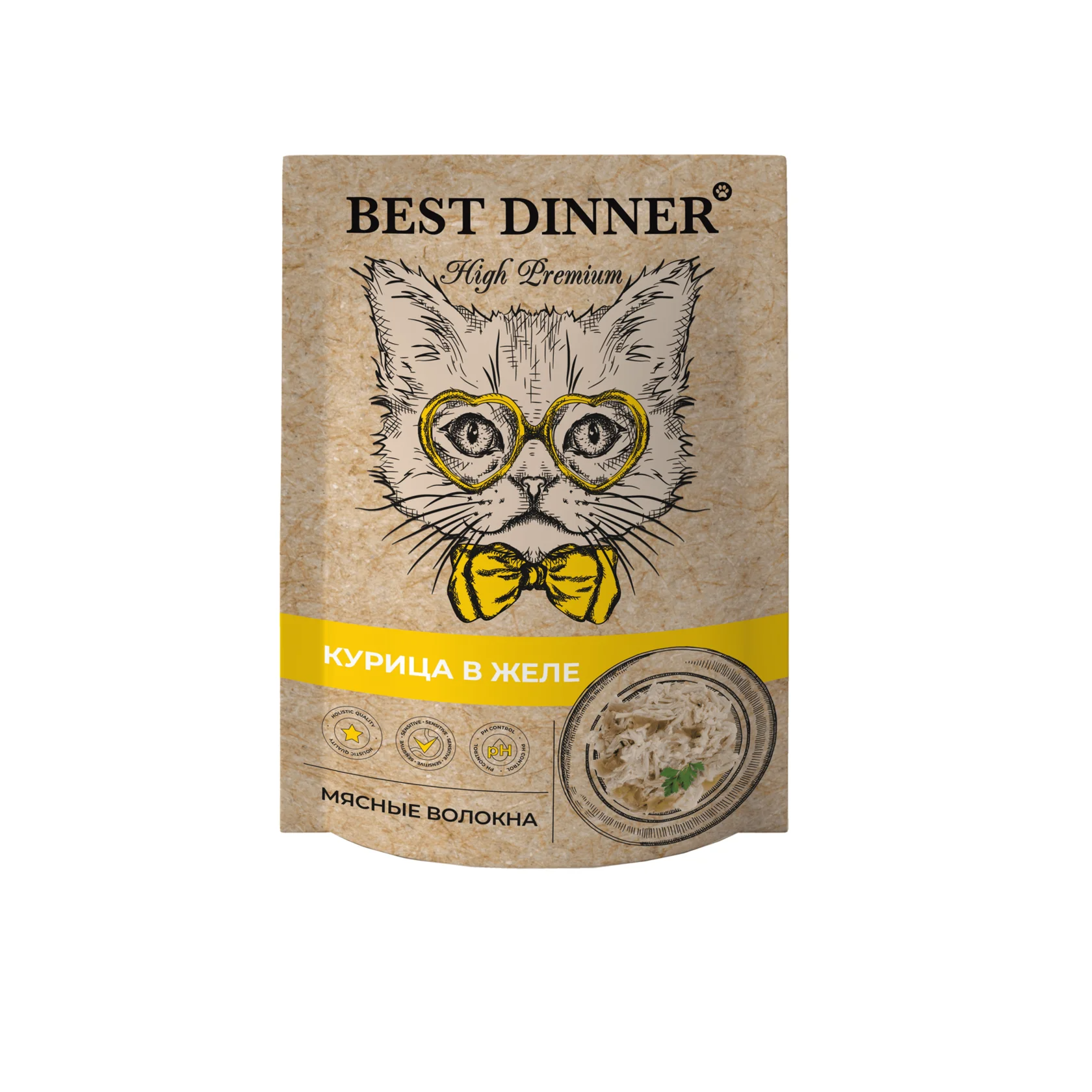 Best Dinner Premium Бест Диннер Корм для кошек, с курицей в желе, 85г