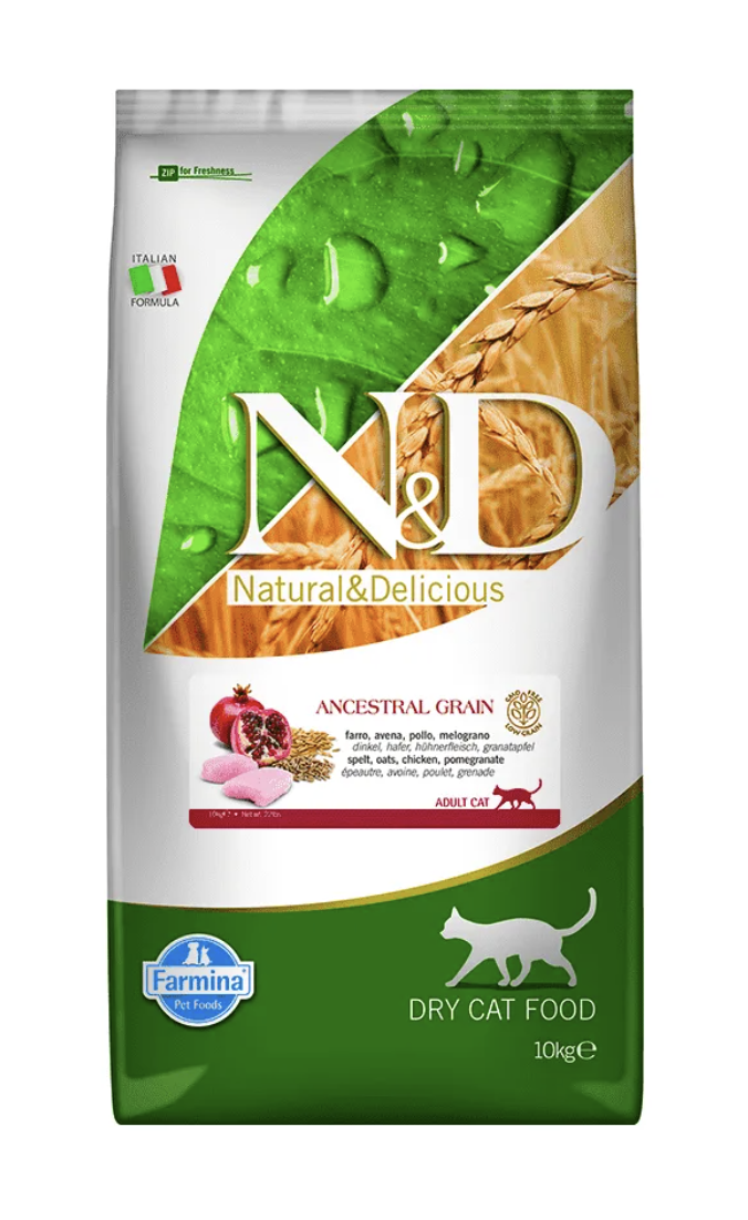 Farmina Low Grain Сухой корм для кошек с курицей и гранатом 10 кг