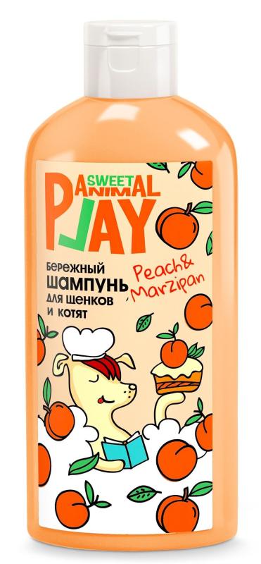 Animal play Шампунь Animal Play Sweet  для щенков и котят  Персиковый марципан , бережный, 300 мл