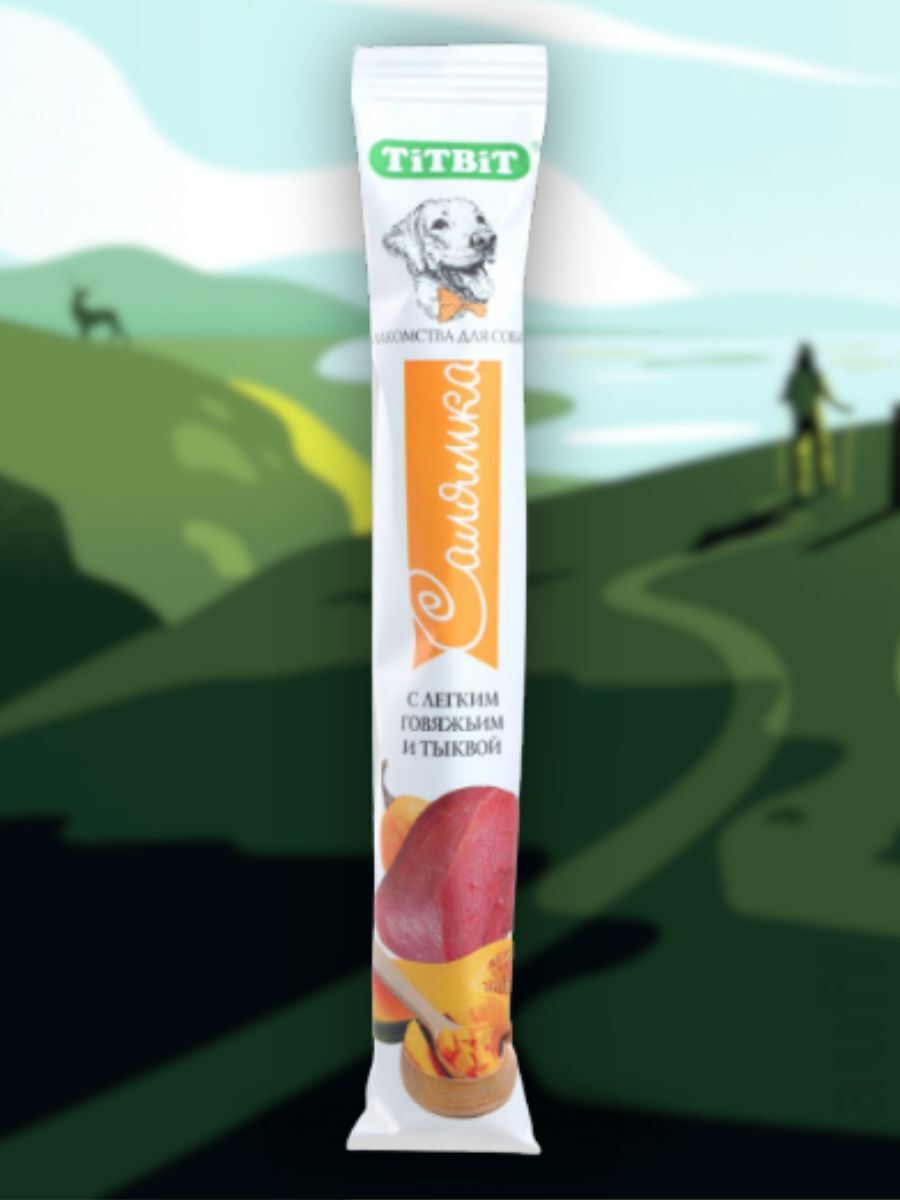 TiTBiT Лакомство Салямка с легким говяжьим и тыквой 15 гр 4640000311339