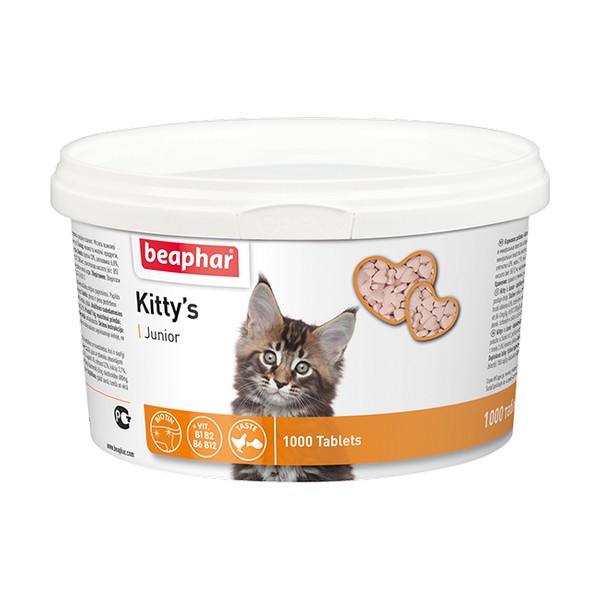 Beaphar Кормовая добавка Kitty's Junior с биотином для котят, таблетки, № 1000