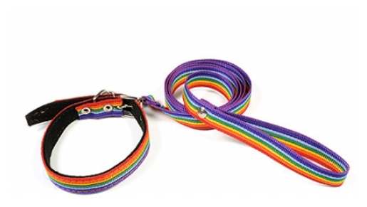 Зоотехнология-М 00013 Комплект "Радуга" поводок+ошейник на подкладке 20мм
