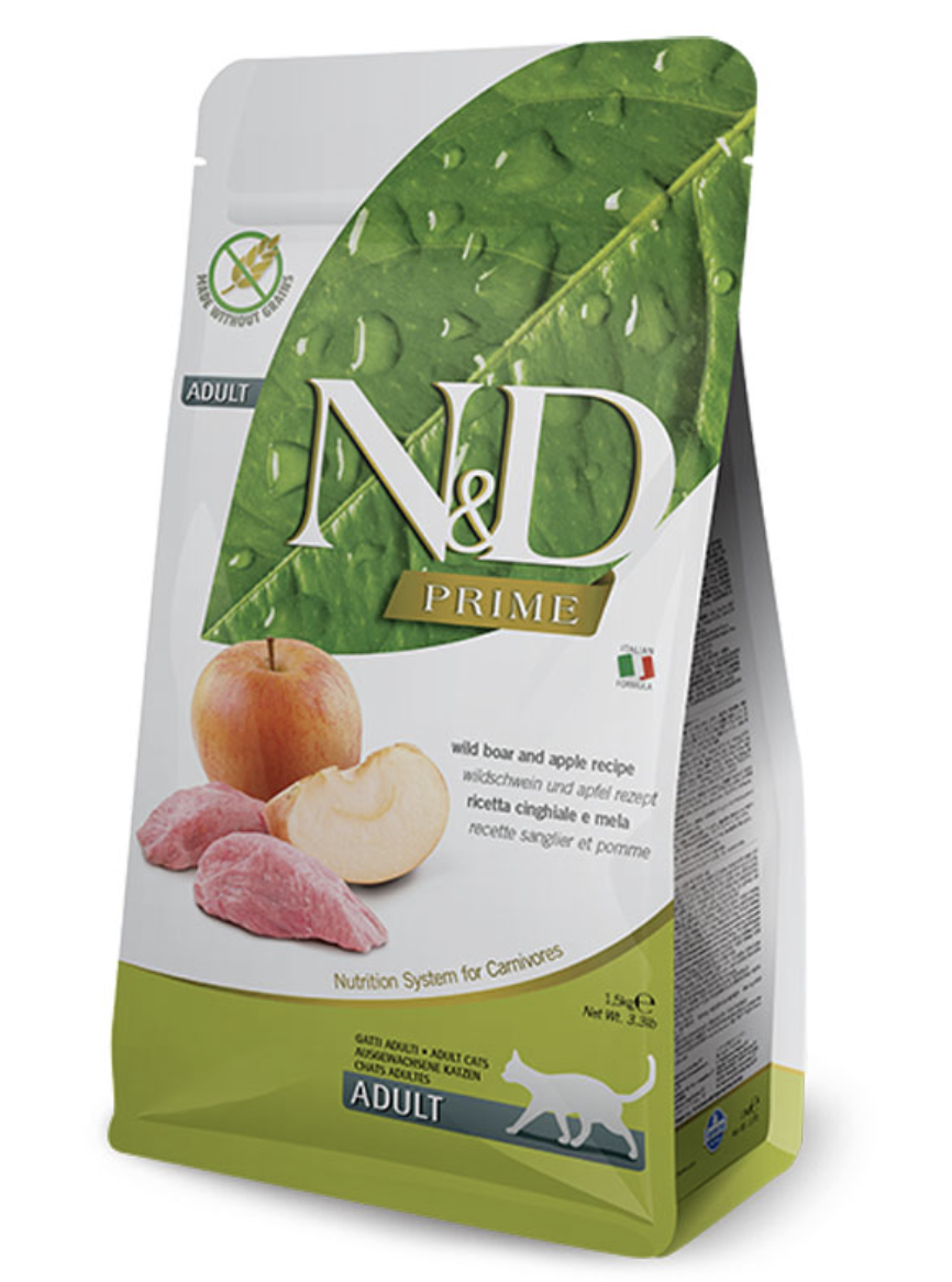 Фармина НД ПРАЙМ КЭТ Boar & Apple Adult 10 kg кабан с яблоком д/взр. кошек