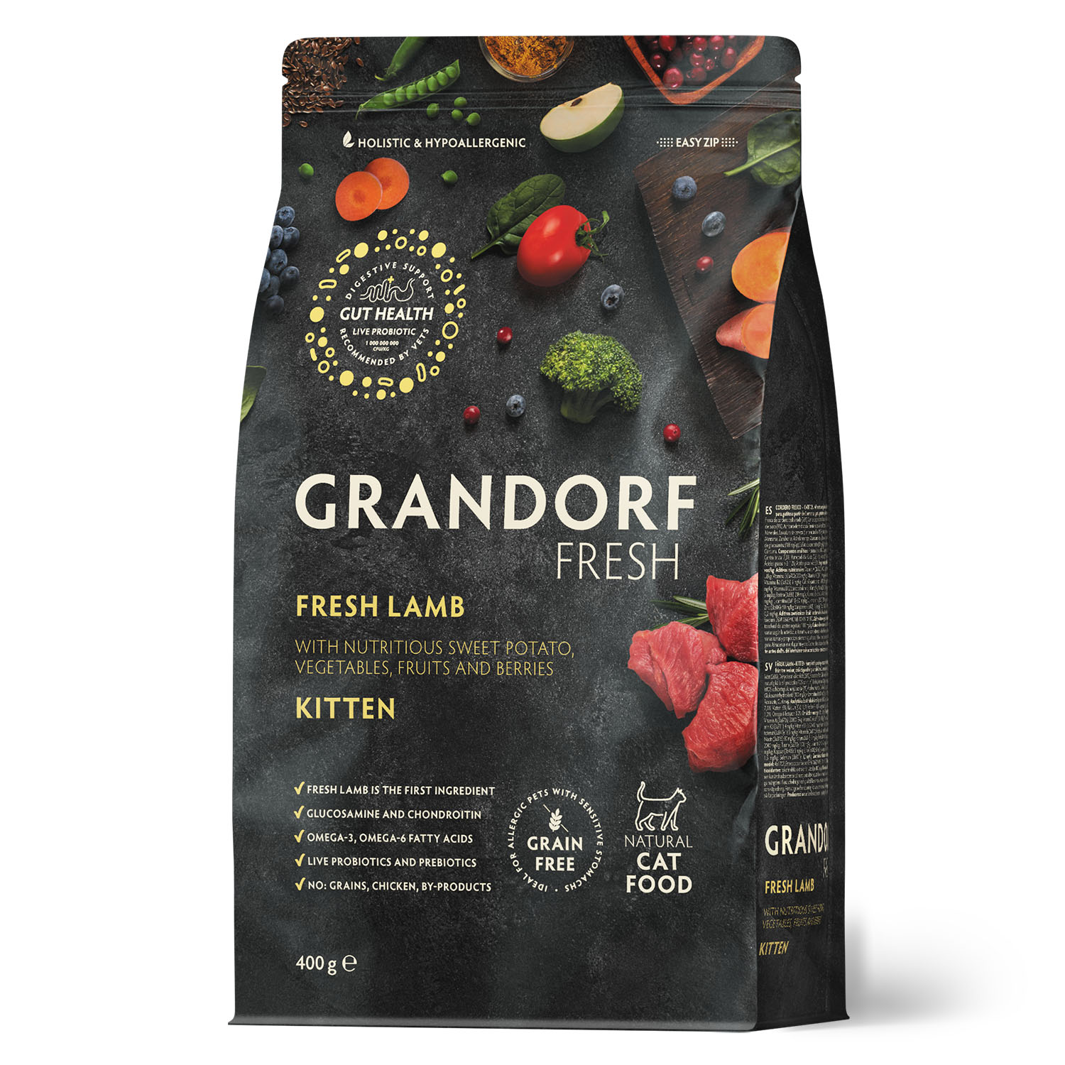 Grandorf Сухой беззерновой корм для котят с ягненком 400 гр 5407007852512