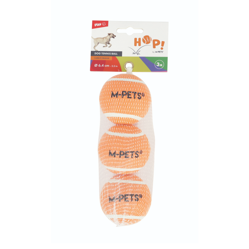Игрушка для собак HOP теннисный мяч оранжевый 6,4 см упаковка из 3 шт Mpets 10670799