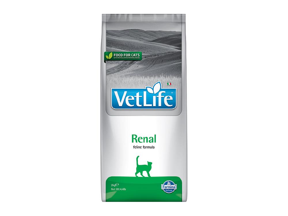 Сухой корм для кошек Farmina Vet life Renal, при почечной недостаточности, лечебный, ветеринарная диета, 2 кг