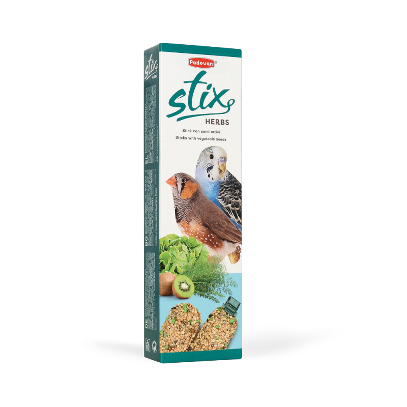 Padovan Stix herbs Лакомство палочки с травами для волнистых попугаев и экзотических птиц, 80 г