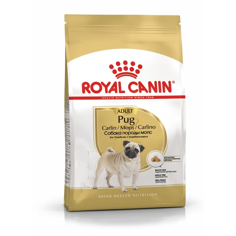 ROYAL CANIN Pug корм сухой для взрослых собак породы мопс 1,5 кг 4627109384075