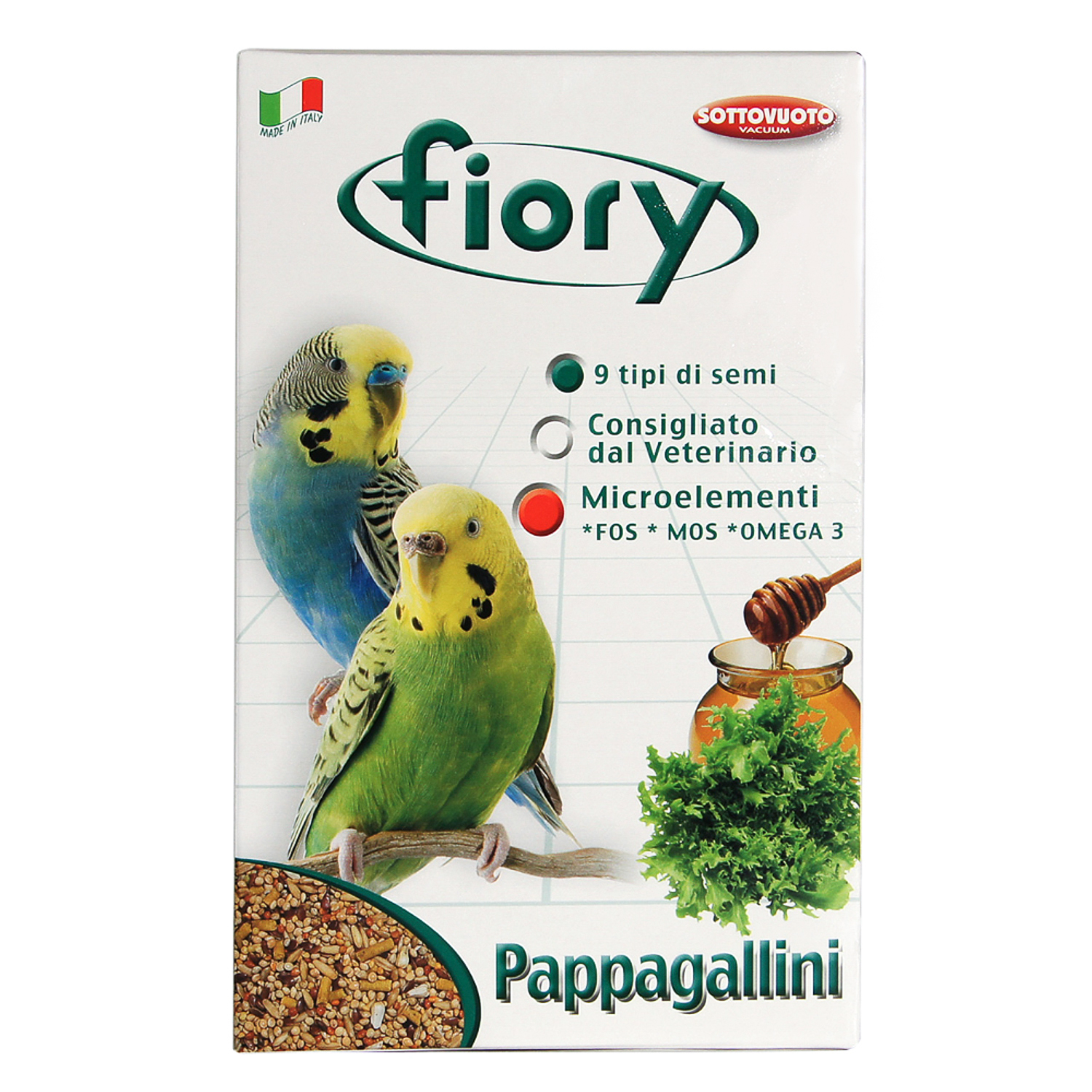 Корм Fiory Pappagallini для волнистых попугаев 1 кг