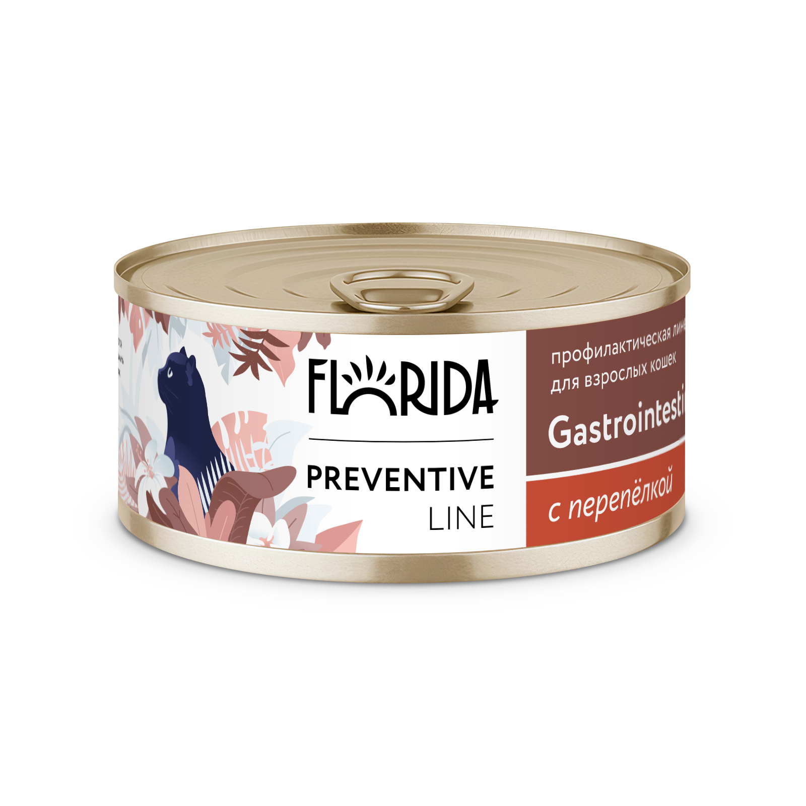 Florida Влажный корм для кошек Gastro, с перепелкой,  1шт - 100г 4605128152851 4605128152851