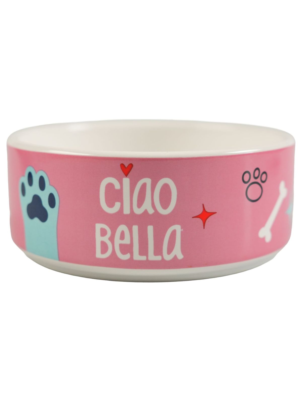 Миска для собак керамическая "Mr.Kranch" Чао Белла розовая 420 мл