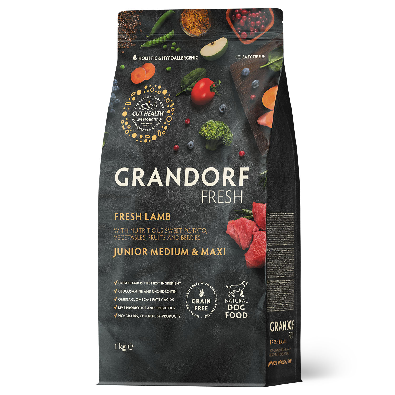 Grandorf Fresh Grandorf Сухой беззерновой корм для средних юниоров с ягненком 1 кг 5407007852710