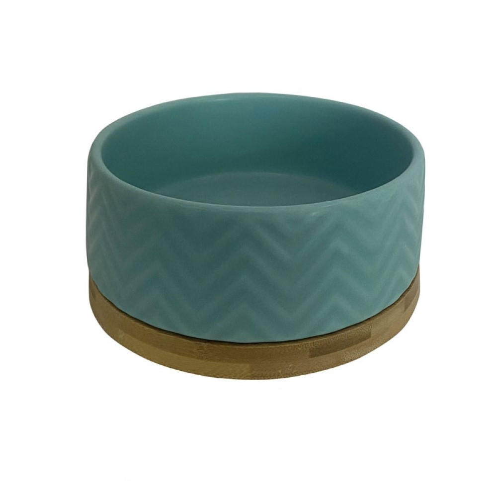 Миска керамическая для домашних животных "FOXIE Waves" 16х16х7,5 см, объемом 850 мл, морская волна