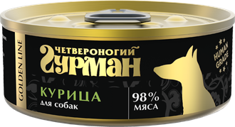 Четвероногий Гурман Корм влажный для собак "Golden line Курица", 100г