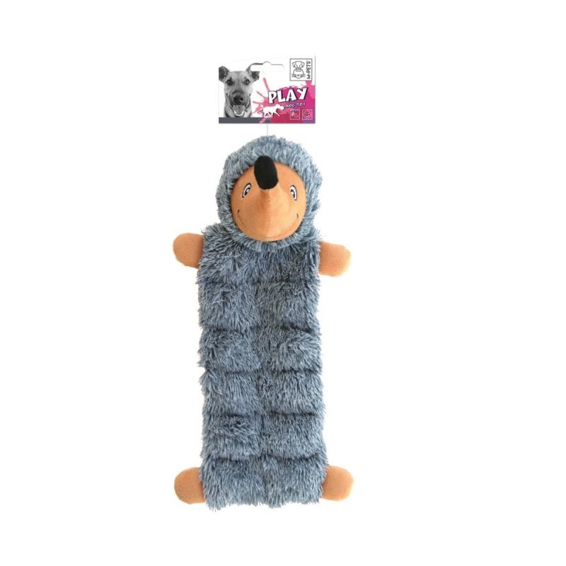 M-PETS Игрушка мягкая для собак Ежик ERIZO длинный, цвет серый, 43 см