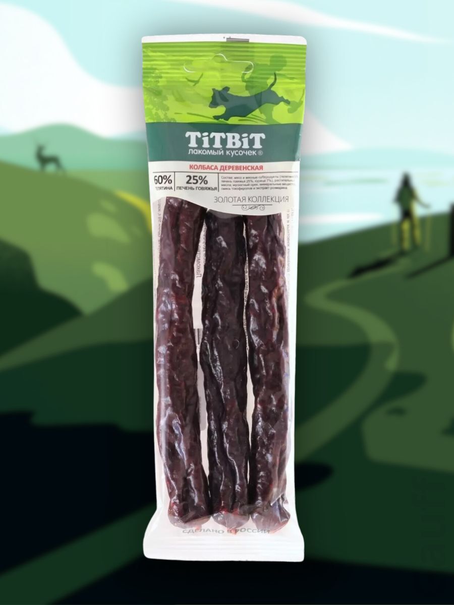 TiTBiT Лакомство Колбаса Деревенская для собак 80 гр 4690538018026