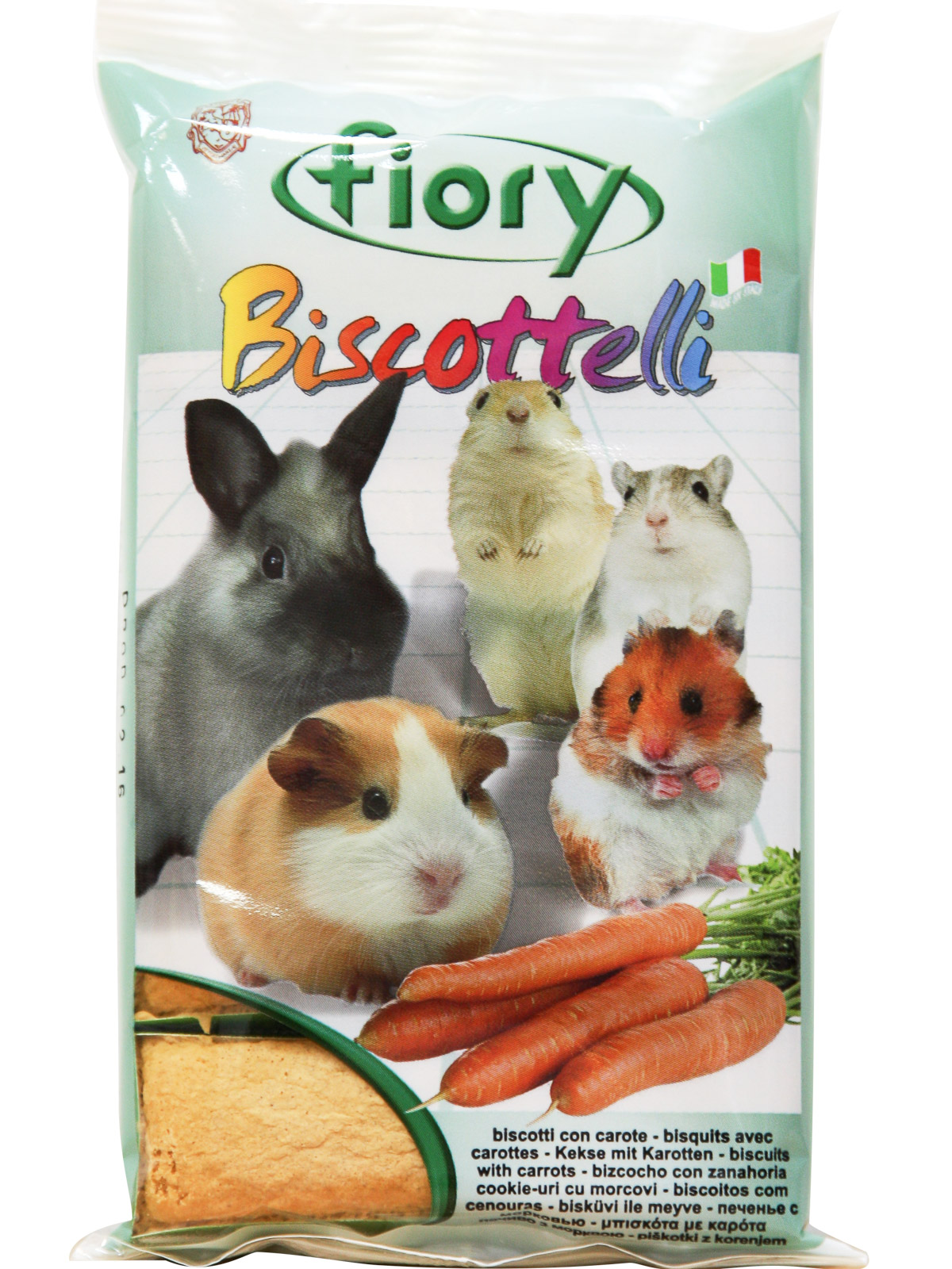 Бисквиты Fiory Biscottelli для грызунов, с морковью 35 г