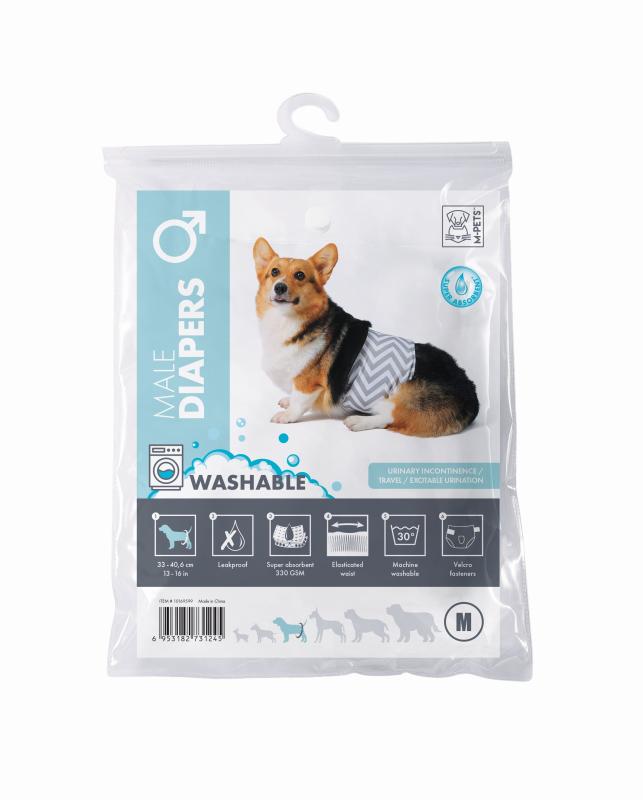 Пояс многоразовый для кобелей Мпетс, размер №3 M 33,0-40,6 см, MPets, 10169599