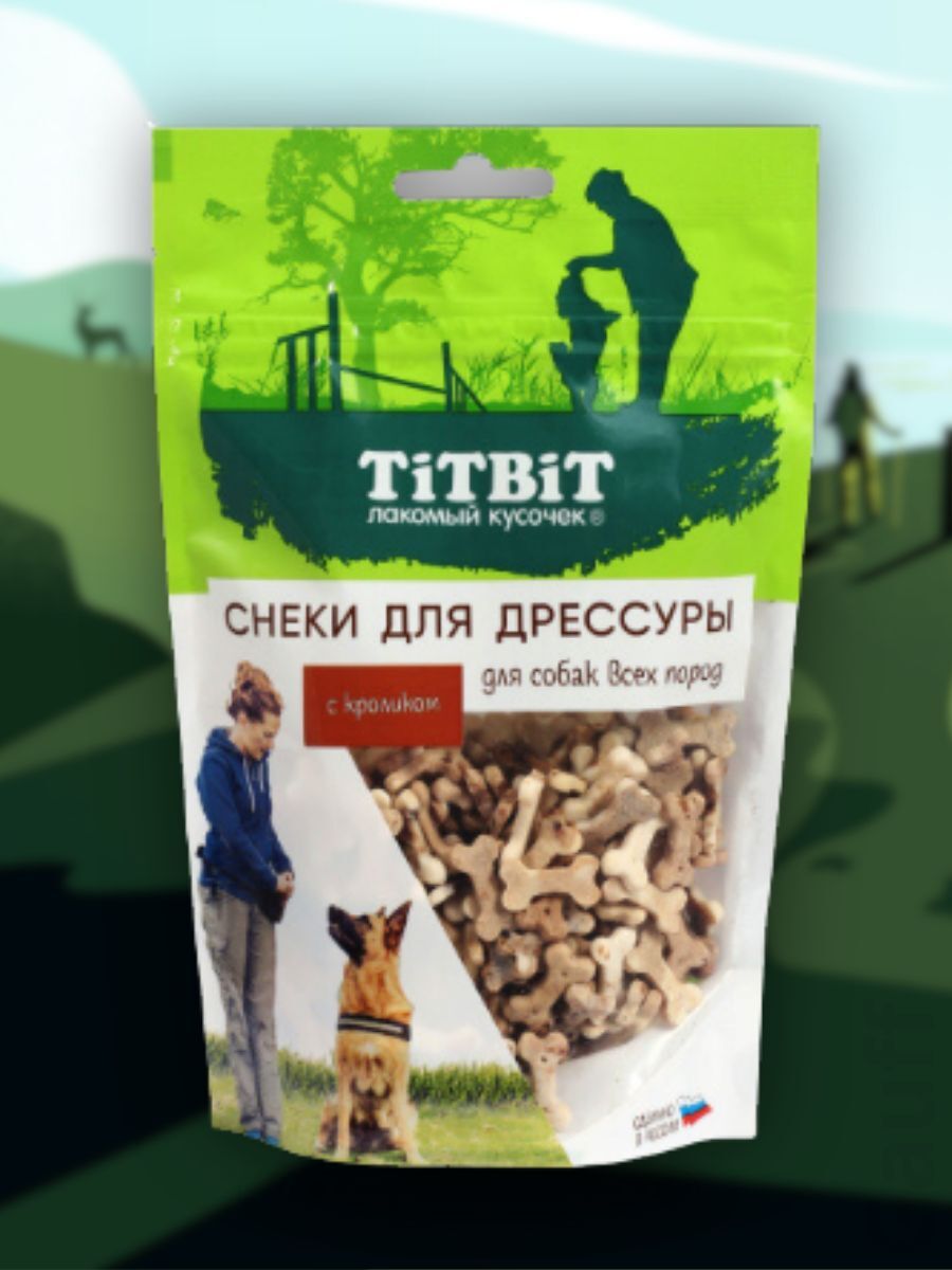 TiTBiT Лакомство Снеки для дрессуры собак с кроликом 100 гр 4690538025680