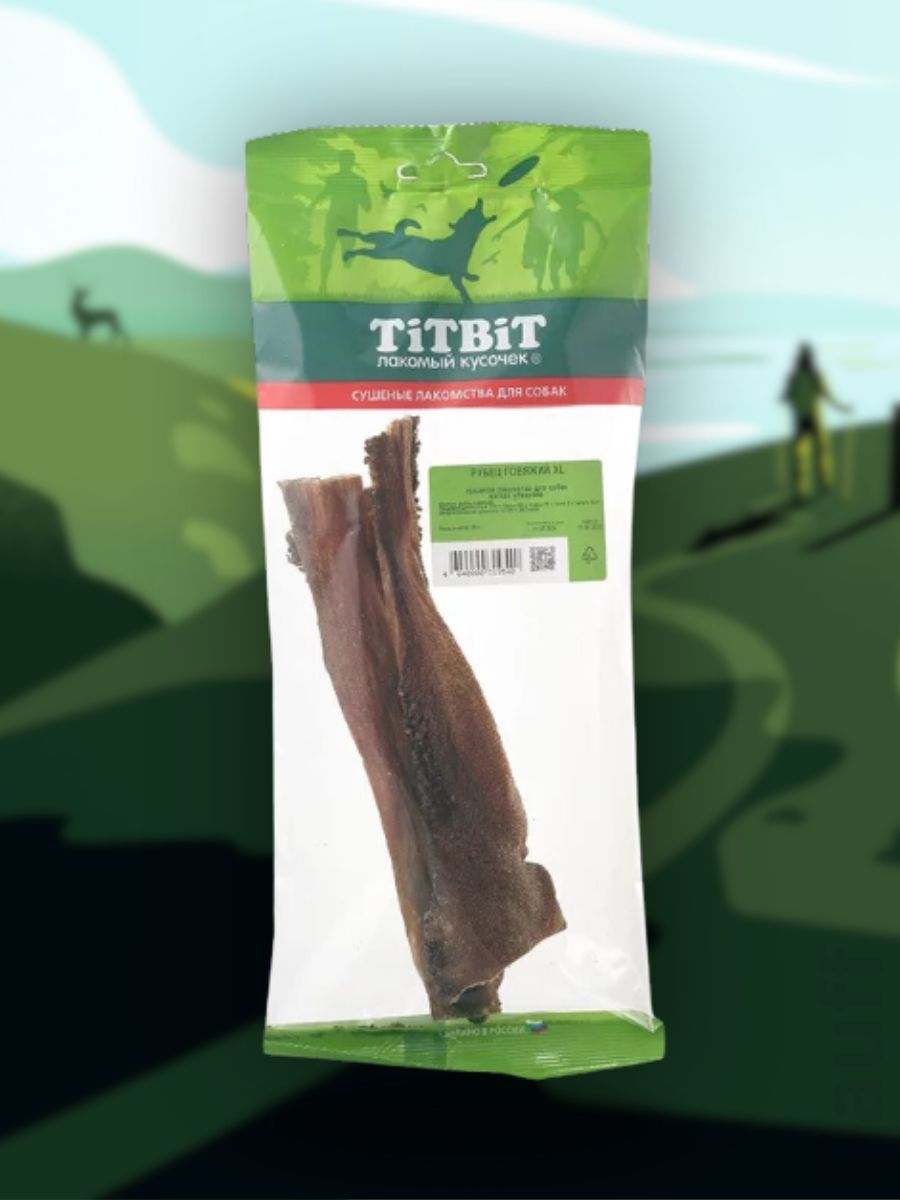 TiTBiT Лакомство Рубец говяжий XL 66 гр 4640000319540