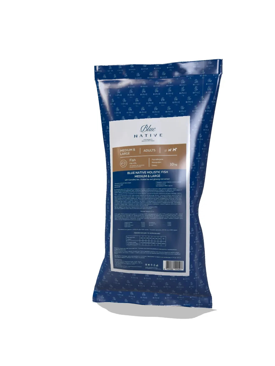 Blue Native Blue native Сухой корм для собак средних и крупных пород с рыбой 10кг