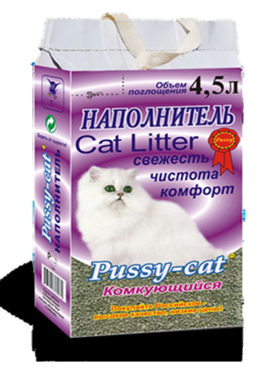 Pussy Cat Наполнитель для кошек комкующийся 4,5л 4607141360039