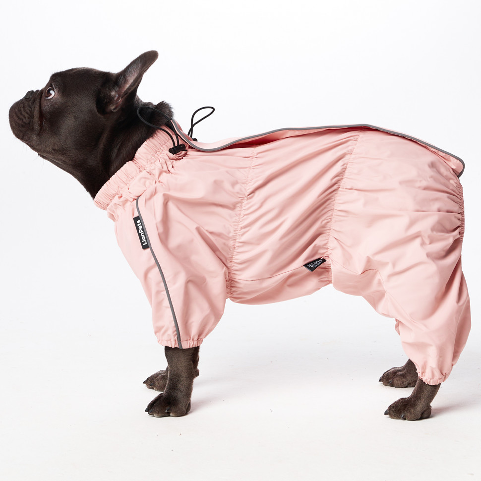 Дождевик LionPets Мопс LPK9325-121 на девочку Цвет: Пудровый