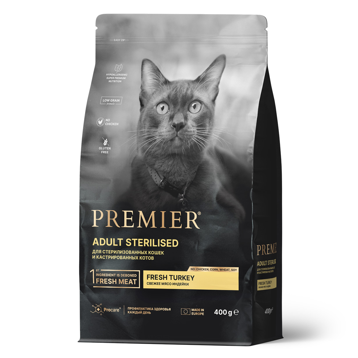 Premier Сухой корм для стерилизованных кошек с индейкой 400 гр 5407007851607