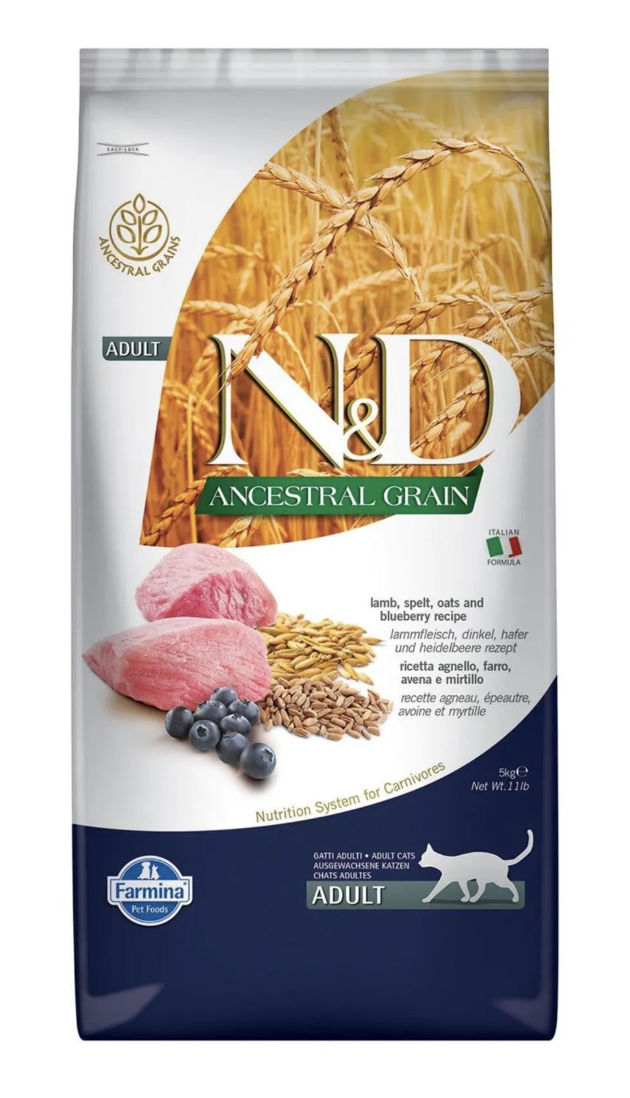 Farmina Low Grain Фармина корм для кошек с ягненком и черникой 5 кг