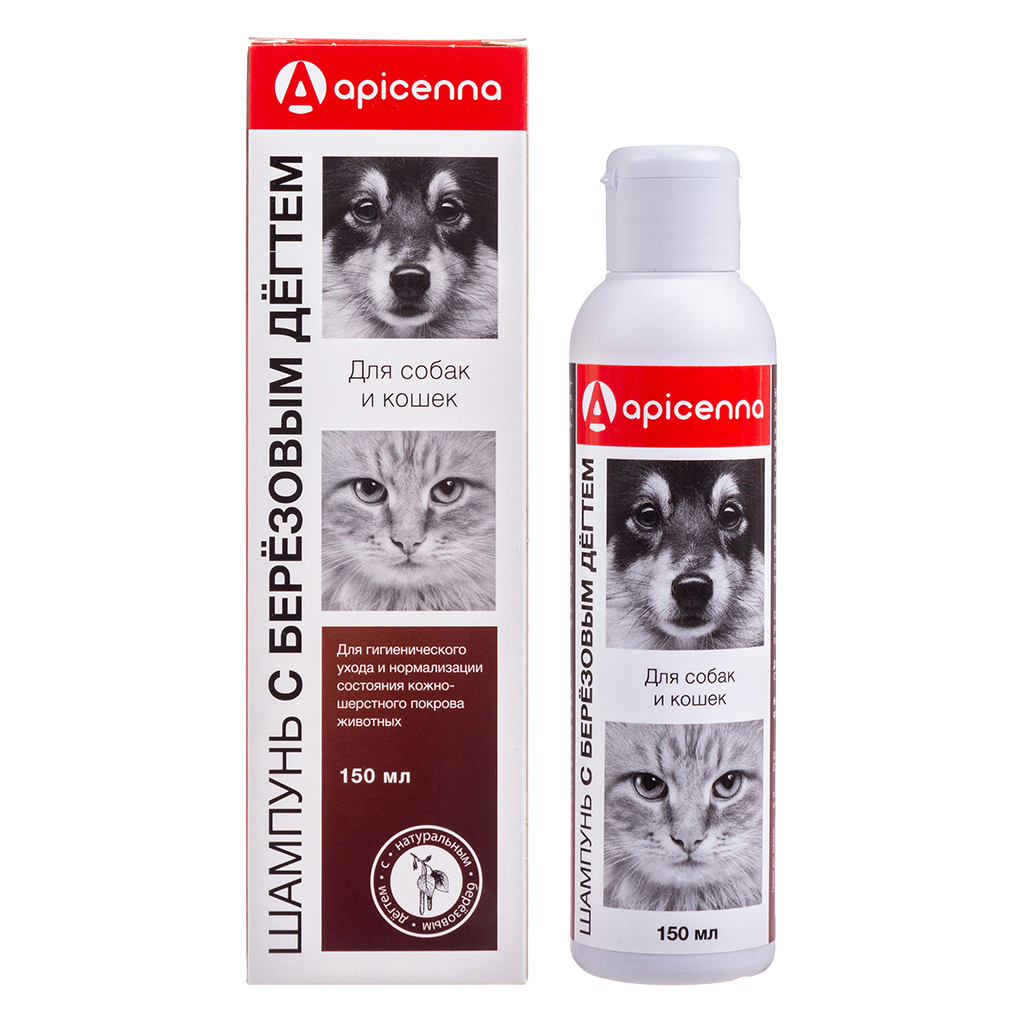 Шампунь для собак и кошек с березовым дегтем, 150 мл