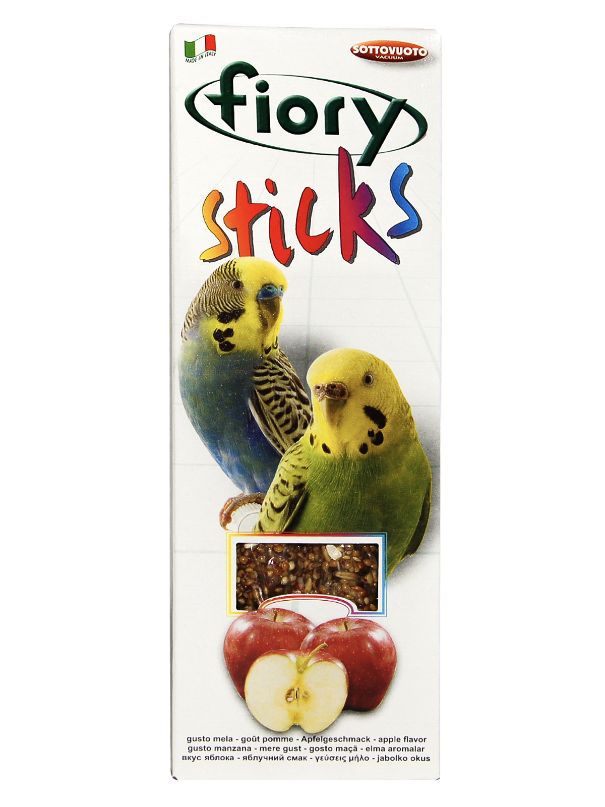Лакомство Fiory Sticks палочки для попугаев, с яблоком 2х30 г