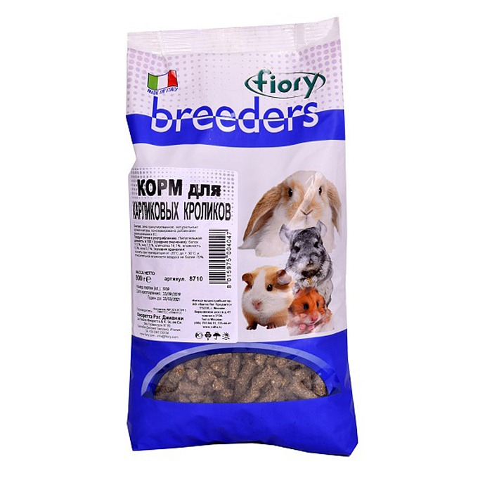 Корм Fiory для кроликов "Fiory Breeders", в гранулах 800 г