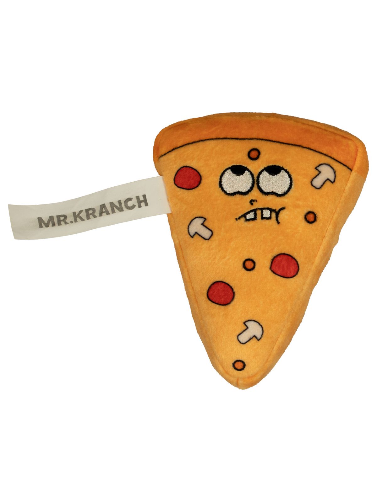 Игрушка Mr.Kranch для собак Кусочек пиццы с пищалкой, 11см