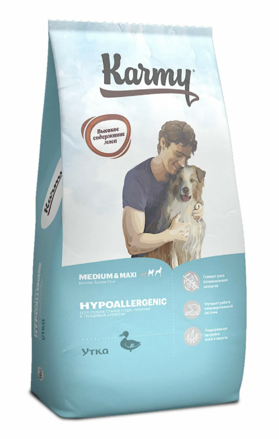 KARMY Hypoallergenic сухой корм для кошек с уткой 10 кг