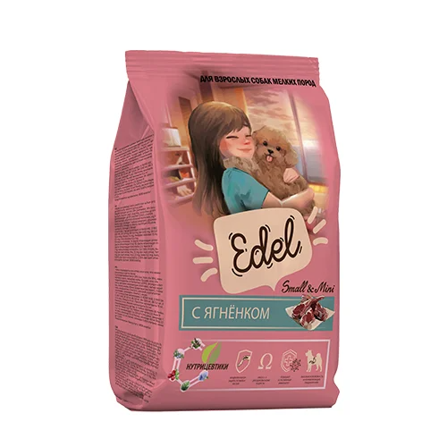Edel Эдель Mini Lamb Полнорационный сухой корм для взрослых собак малых пород с Ягненком 2 кг