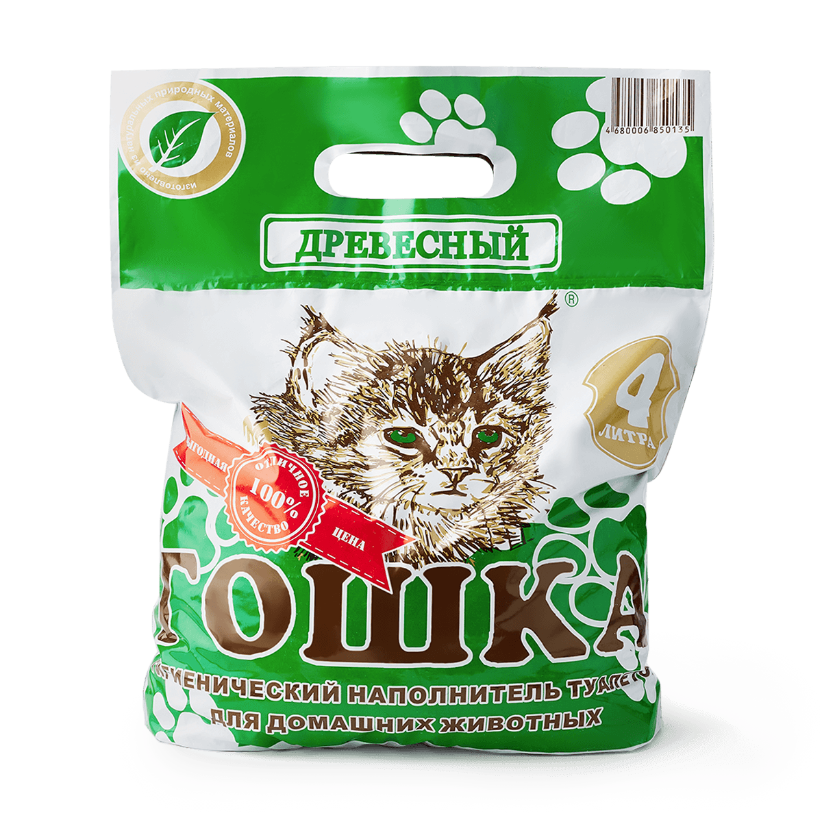 Гошка Наполнитель для кошачьего туалета древесный 4 л