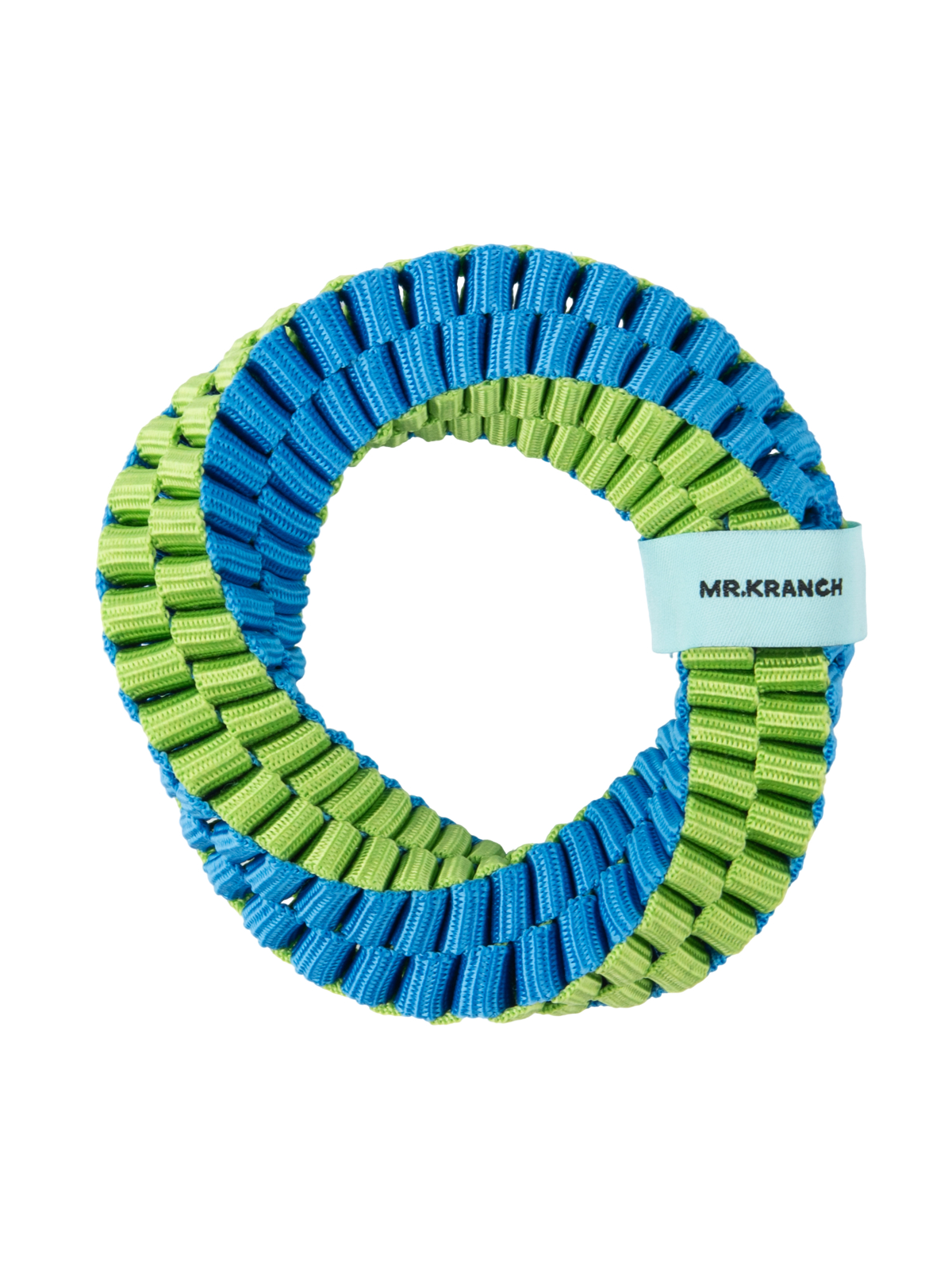 Игрушка Mr.Kranch для собак Плетеное кольцо-спираль диаметр 12 см зеленая