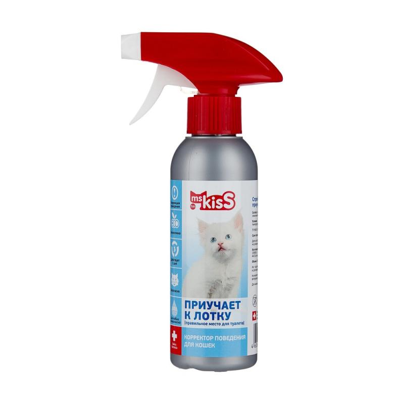 Ms. Kiss Спрей зоогигиенический "Приучает к лотку" для кошек 200 мл 4606982005086