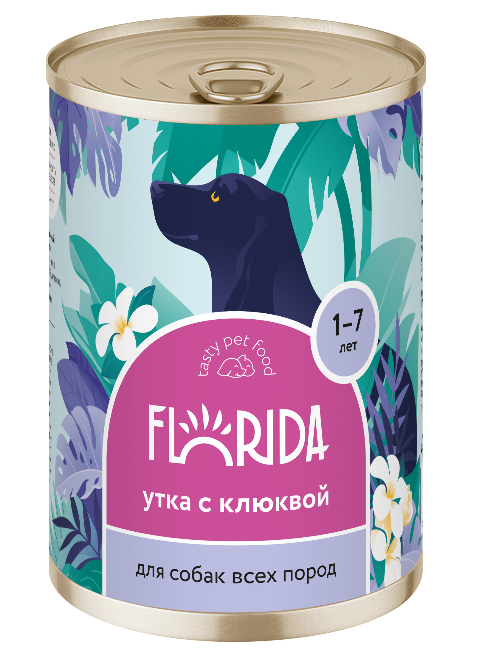 Florida Влажный корм для собак с уткой и клюквой 400гр-1шт 4640201674004 4606877833619