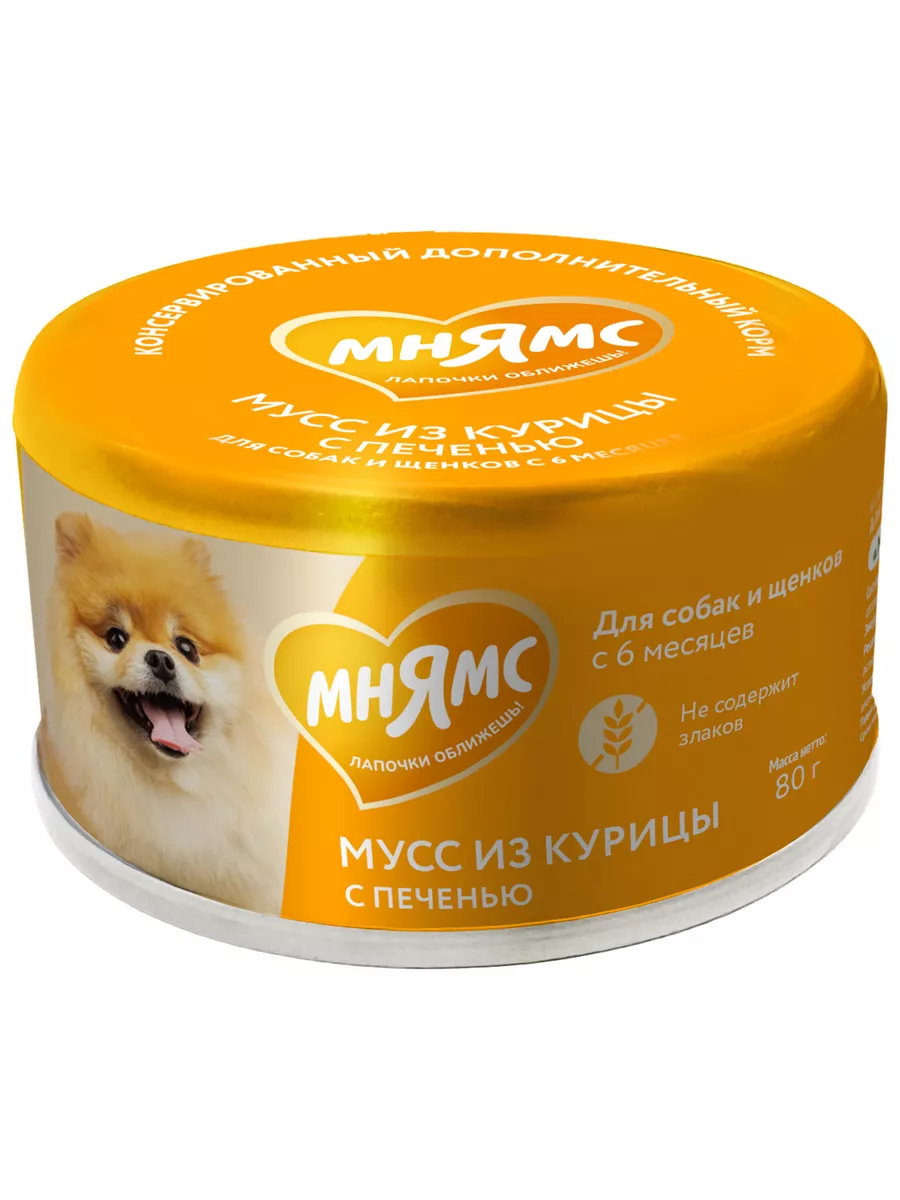 Мнямс Влажный корм из курицы д/соб. и щенк. от 6 мес. 24шт по 80гр