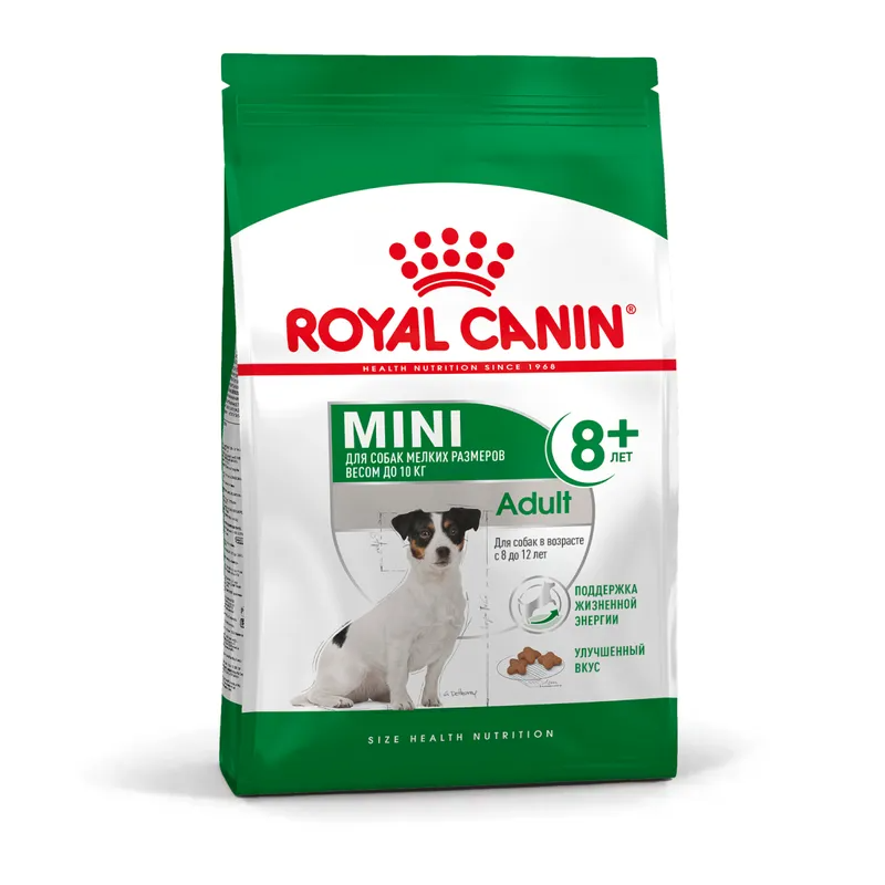 Сухой корм Royal Canin Mini Adult 8+ для стареющих собак мелких пород (весом от 1 до 10 кг) в возрасте от 8 лет 2кг