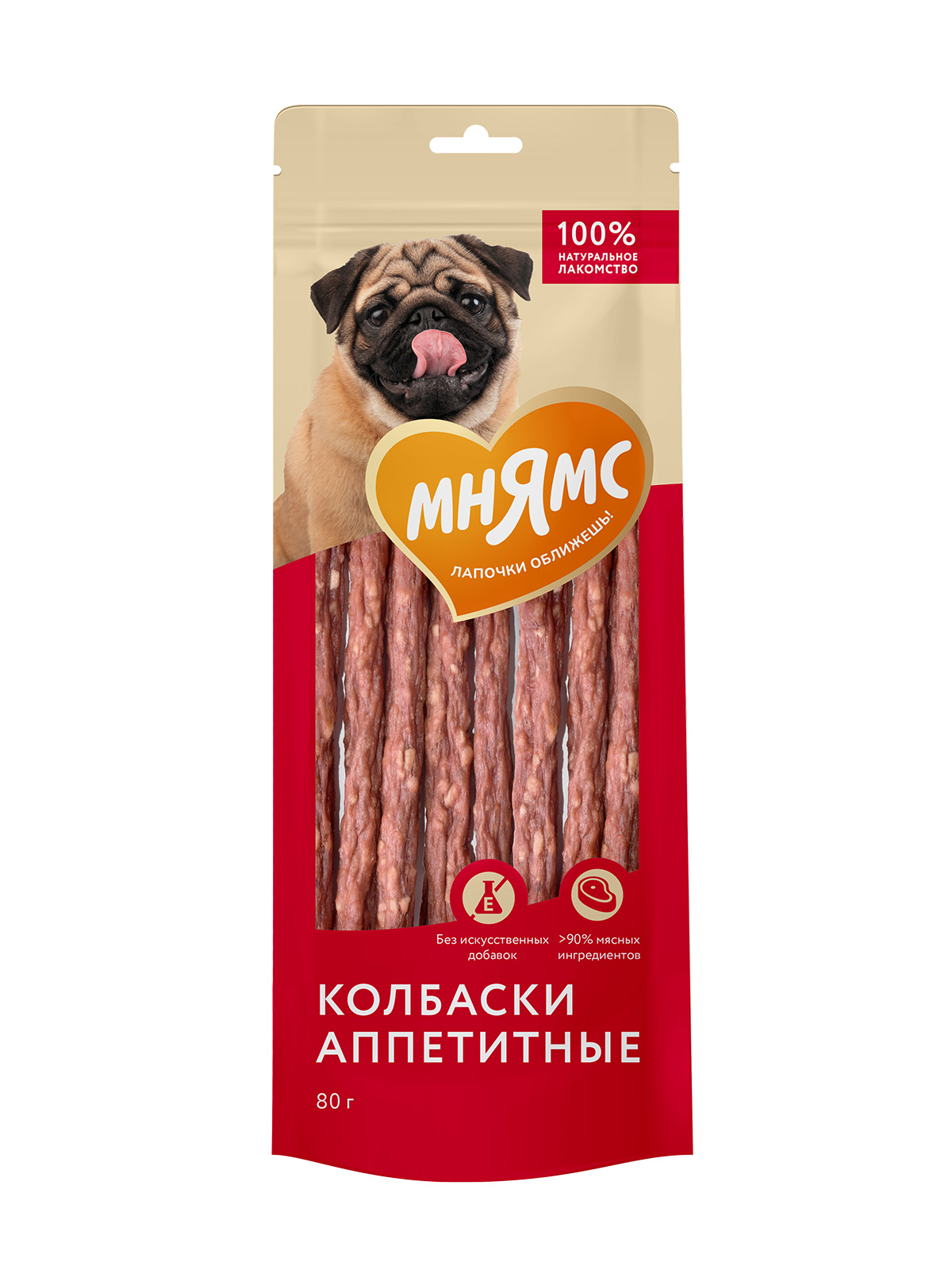 Лакомство Мнямс На каждый день для собак Колбаски аппетитные 80 г