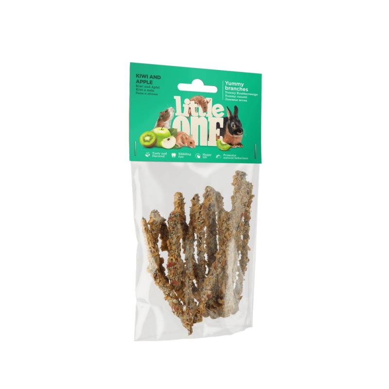 LITTLE ONE Лакомые ветви Little One с киви и яблоком для всех видов грызунов, 35 г