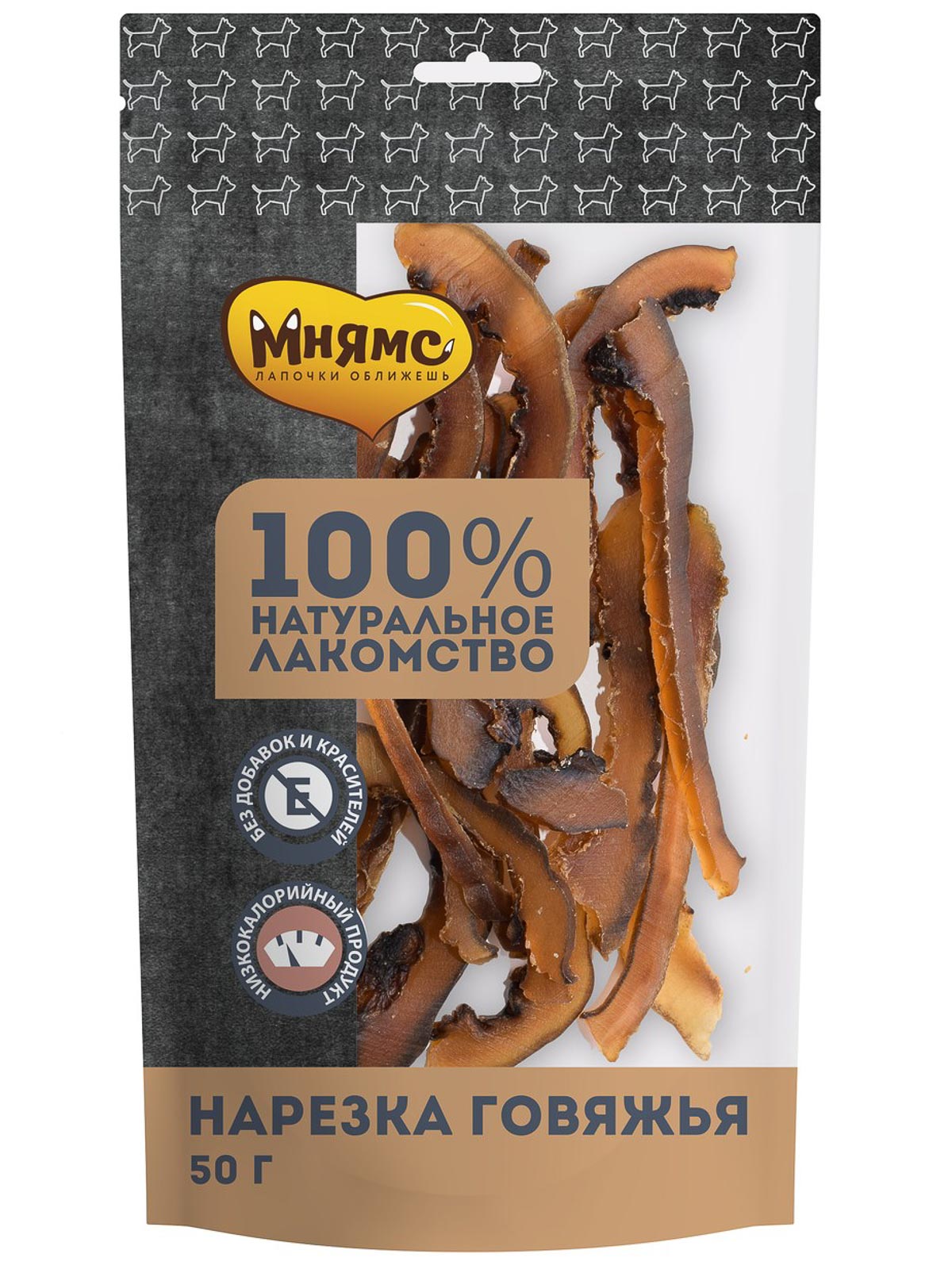 Лакомство Мнямс На каждый день для собак Нарезка говяжья 50 г