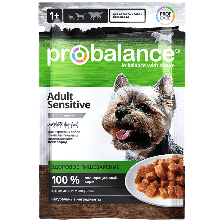 Паучи для собак с чувствительным пищеварением "ProBalance Sensitive" (Пробаланс) 85 г