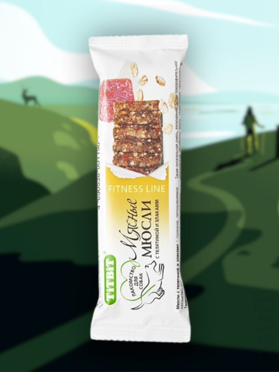 TiTBiT Лакомство Мюсли с телятиной и злаками 40 гр 4690538010174