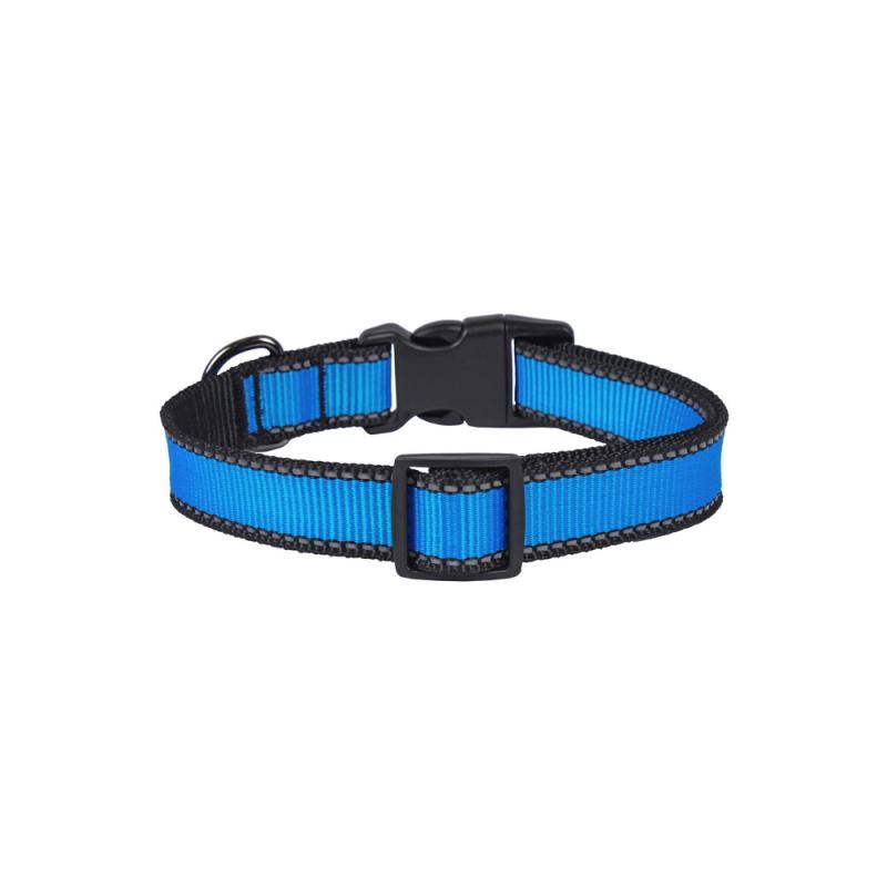 Ошейник LOOK S нейлон фиксатор св/от 15" 25-35 ОНЛ-115 ГОЛУБОЙ Rich Breed (PerseiLine)
