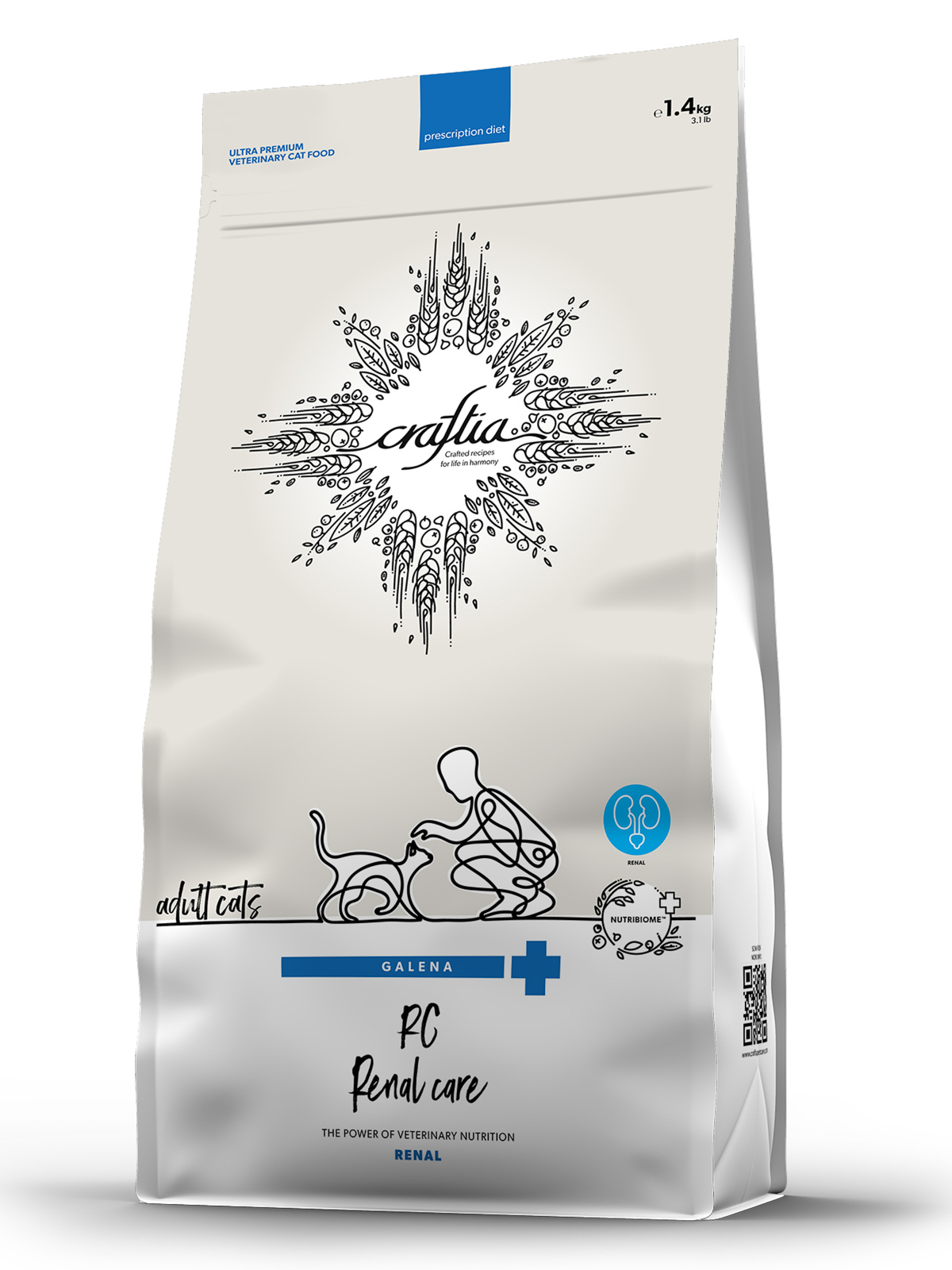 Ветеринарная диета CRAFTIA GALENA CAT RENAL CARE Ренал для кошек при почечной недостаточности 1,4 кг