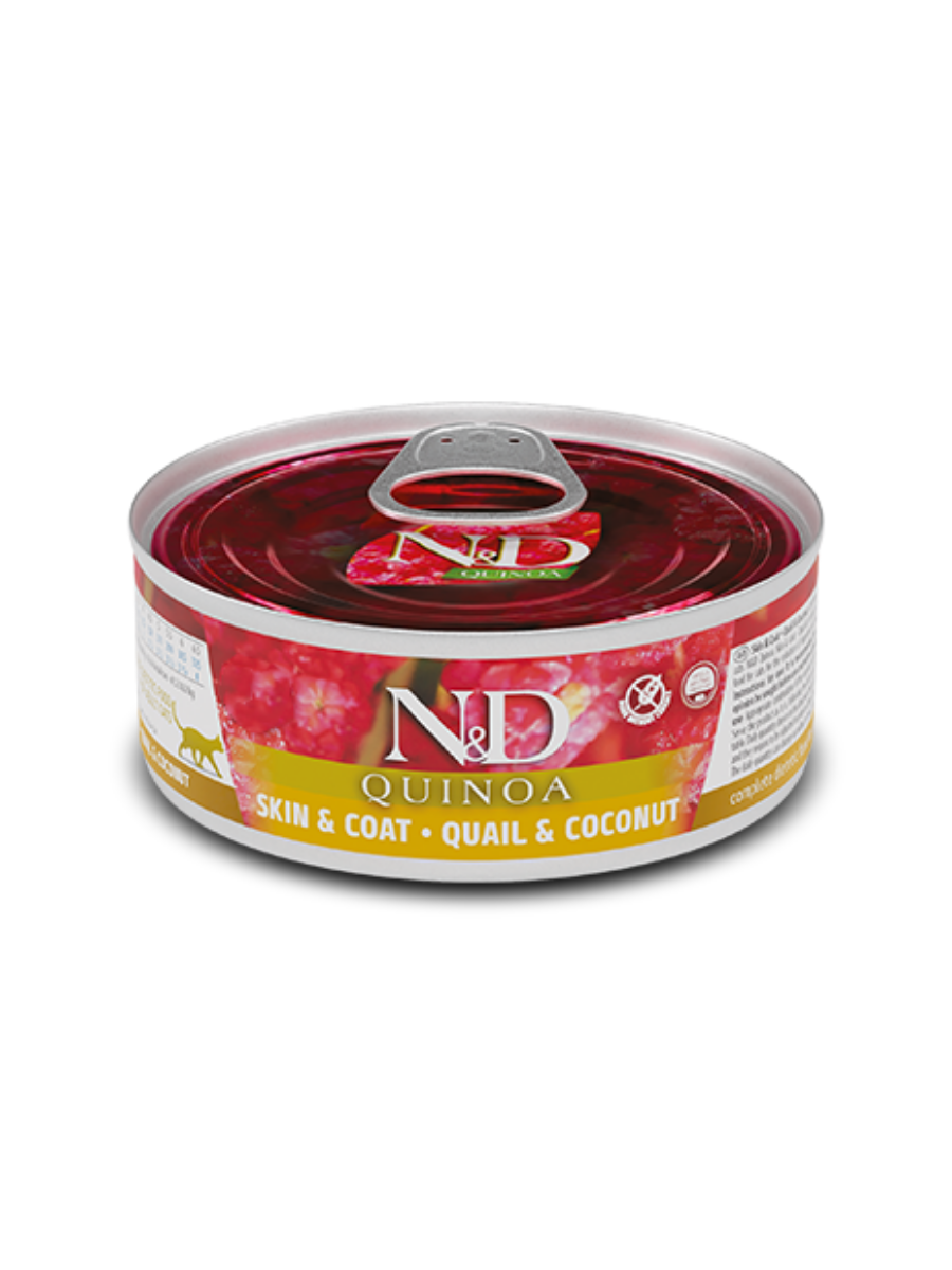 FARMINA Влажный корм для кошек N&D Quinoa, перепел и кокос, 80 гр
