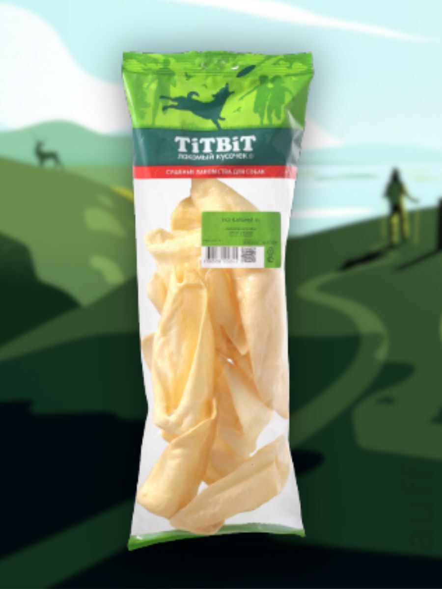 TiTBiT Лакомство Ухо баранье XL 65 гр 4690538009314